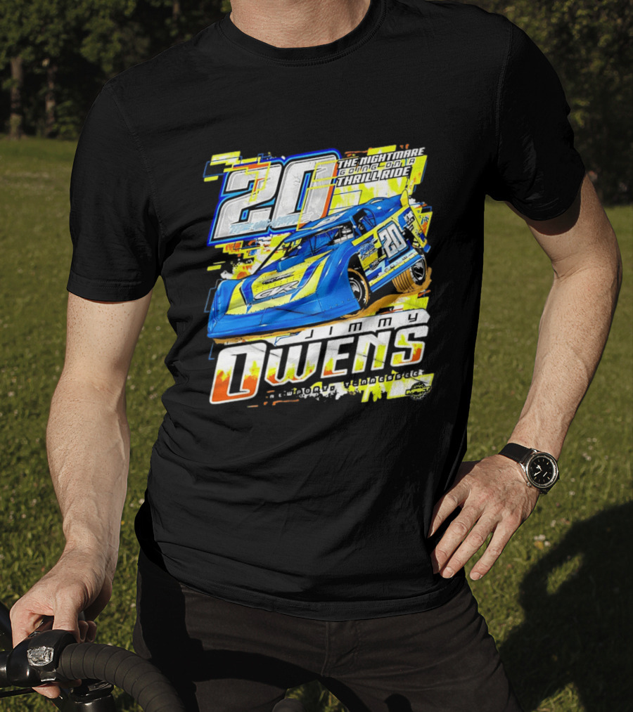 Jimmy Owens Racing 20 Nightmare Going On A Thrill Ride T-Shirt