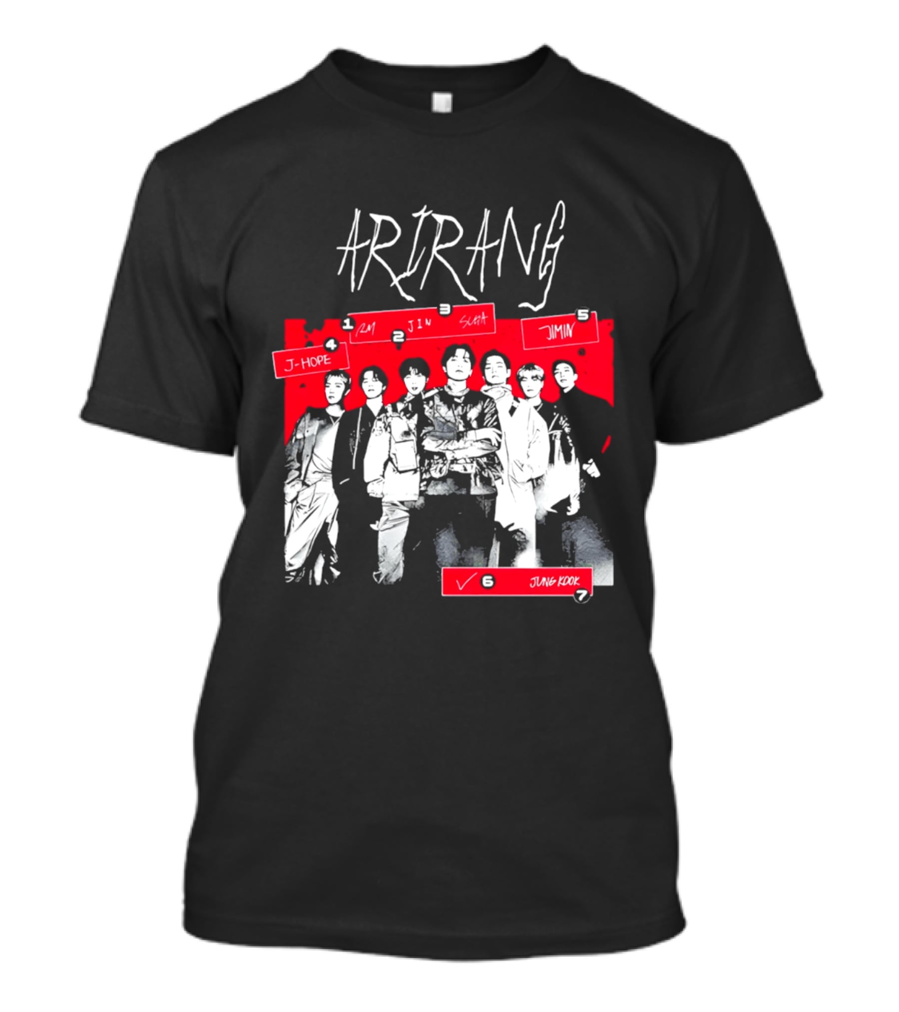 Arirang 2026 J Hope RM Jin Suga Jimin Jung Kook T-Shirt