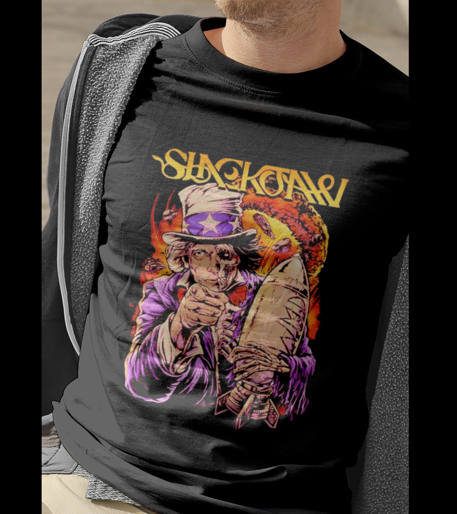 Slackjaw WMD Uncle Sam Nuclear Explosion Rocket T-Shirt
