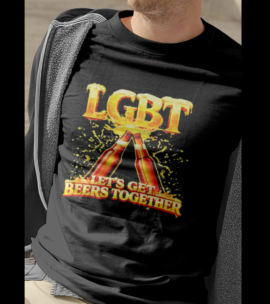 LGBT Let's Get Beers Together Celebration With Beer Bottles T-Shirt