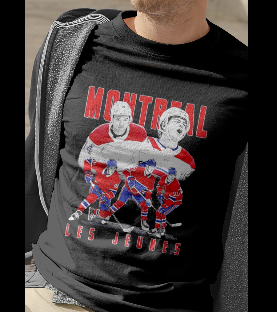 Montreal Les Jeunes Hockey Players Red Jerseys Ice Skating T-Shirt