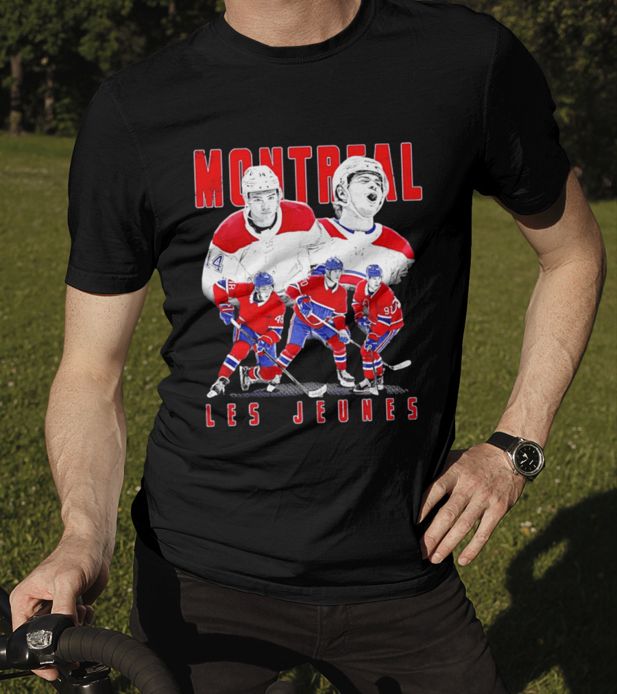 Montreal Les Jeunes Hockey Players Red Jerseys Ice Skating T-Shirt