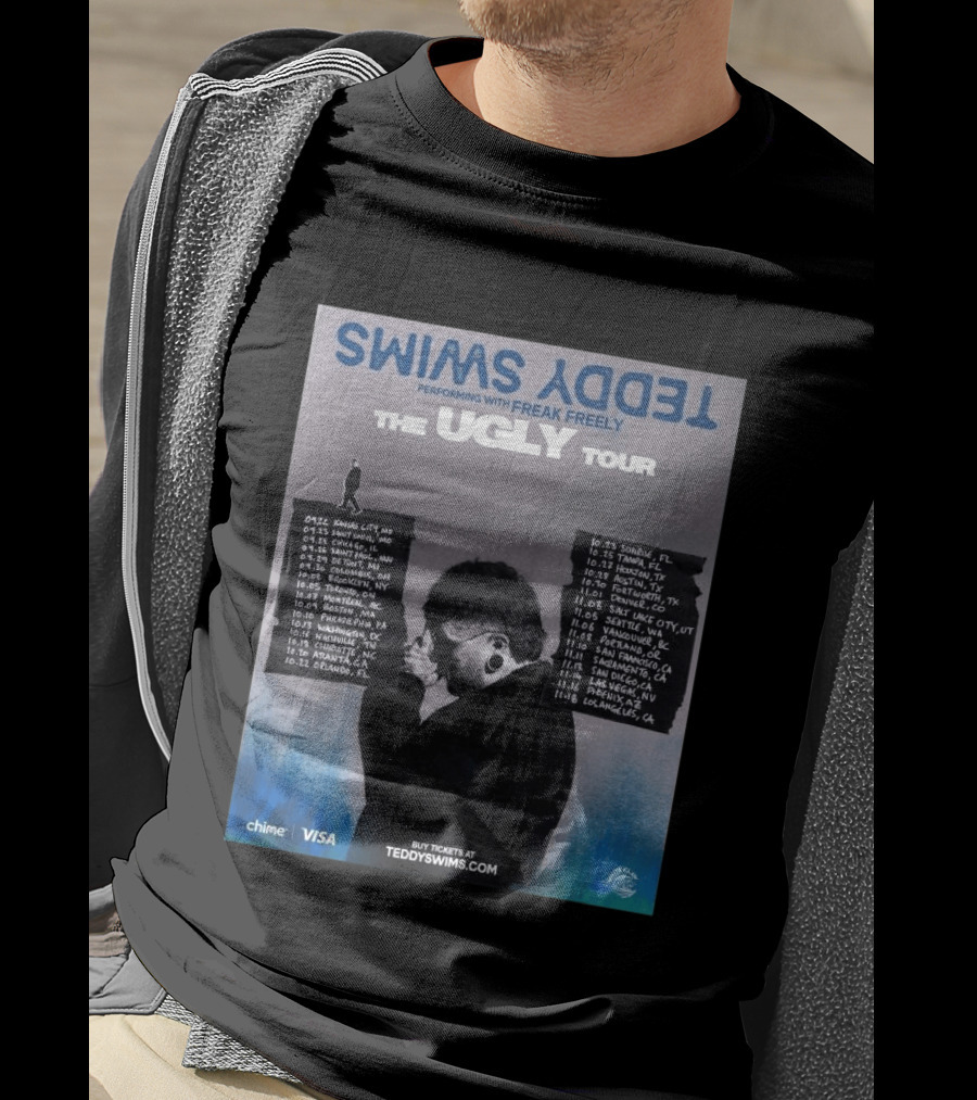 Teddy Swims The Ugly Tour 2026 Freak Freely Performance Schedule Tour Dates T-Shirt