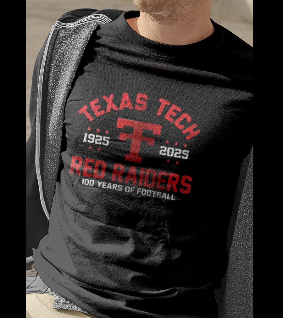 Texas Tech Red Raiders 1925 2025 100 Years Of Football T-Shirt