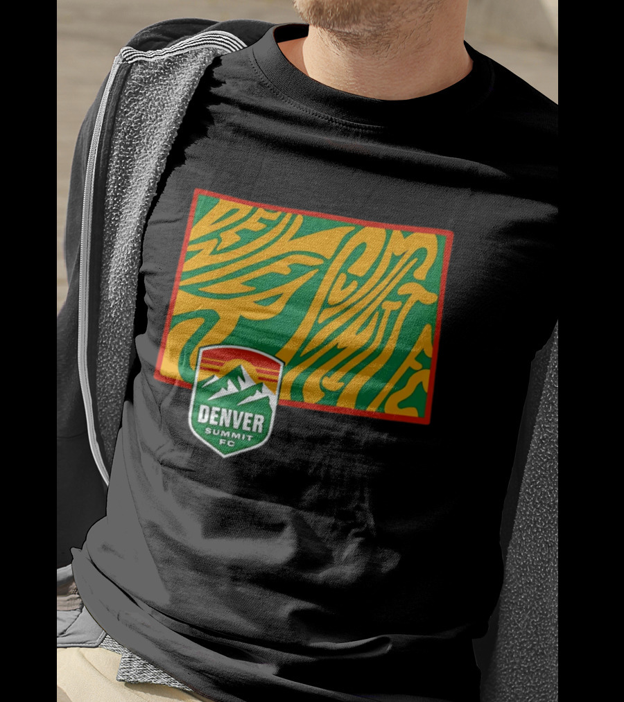 Denver Summit FC Groovy State Vibrant Mountain Soccer Club T-Shirt