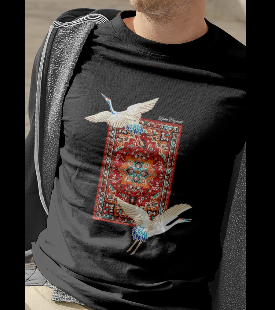 Fly Your Own Way Oriental Crane Carpet T-Shirt
