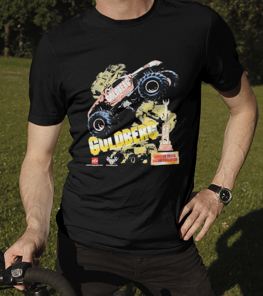 GOLDBERG Monster Truck Racing Champion Trophy SFX Block Party T-Shirt