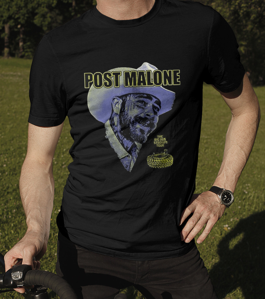 Post Malone Big Ass Stadium Tour Porty Co Dates Schedule Cowboy Hat Snake T-Shirt