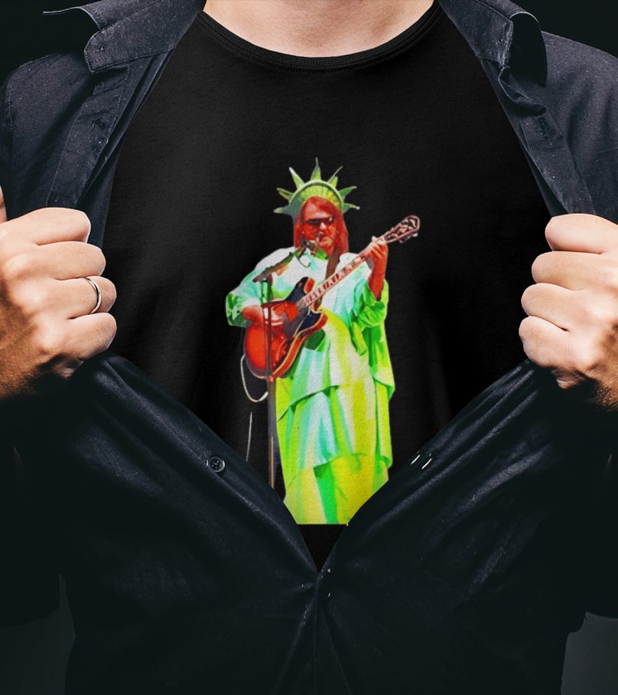 Randy Crabtree Widespread Panic Statue Of Liberty Guitarist T-Shirt