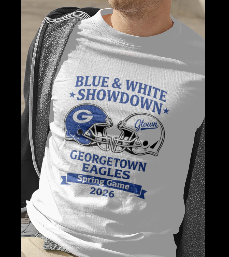 Blue And White Showdown Georgetown Eagles Spring Game 2026 T-Shirt