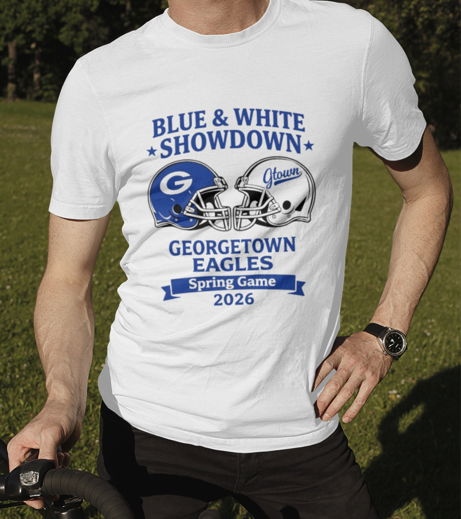 Blue And White Showdown Georgetown Eagles Spring Game 2026 T-Shirt