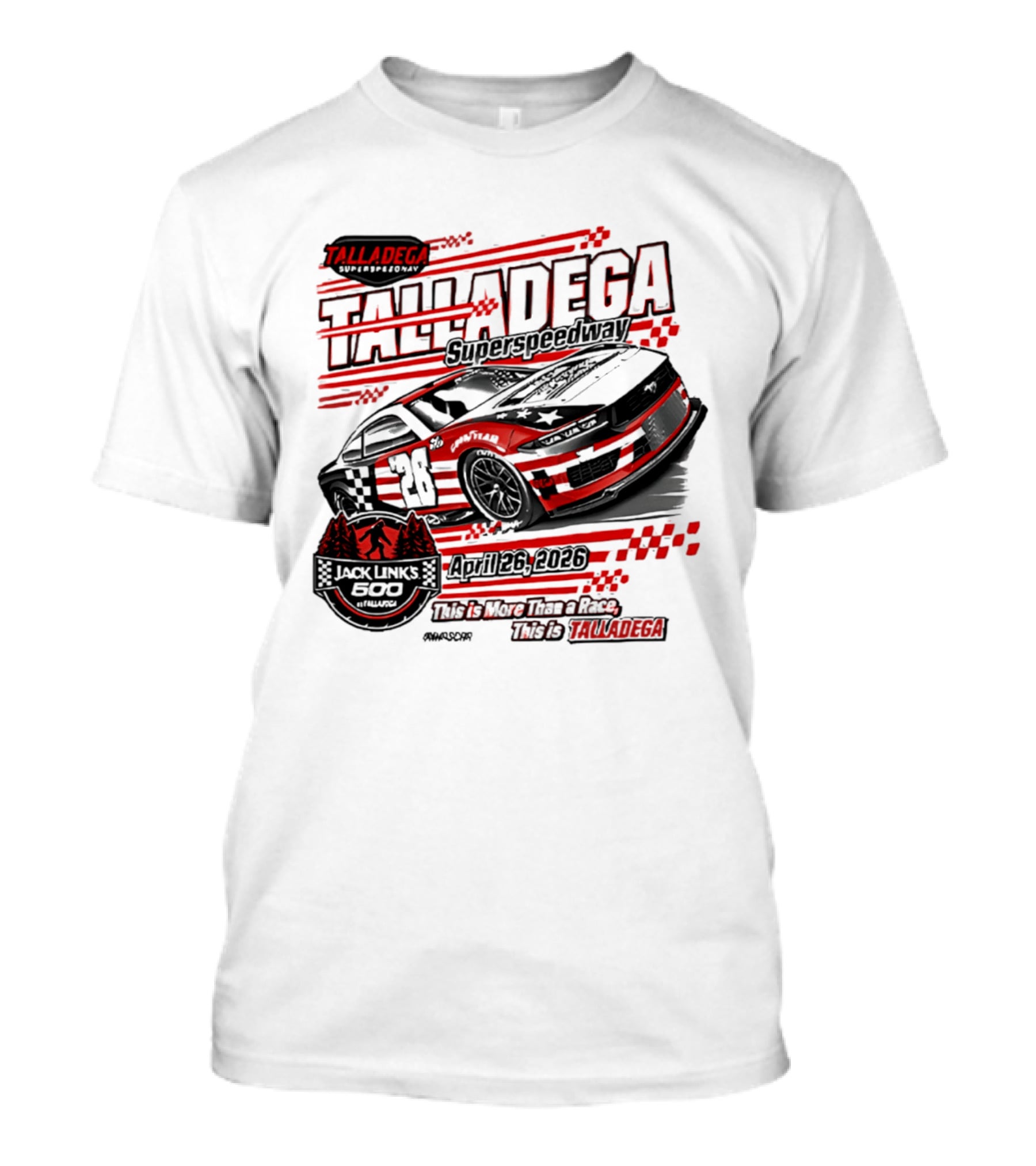 Talladega Superspeedway 2026 Jack Links 500 April Event Racing 28 Car T-Shirt
