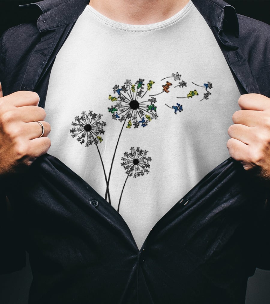 Grateful Dead Bobby Weir Everywhere Dancing Bears Dandelion T-Shirt