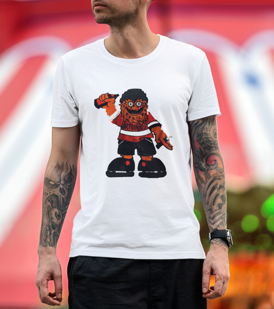 Gritty Philadelphia Flyers Hockey Club Ortliebs Mascot Pose T-Shirt