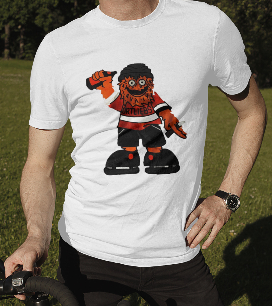 Gritty Philadelphia Flyers Hockey Club Ortliebs Mascot Pose T-Shirt