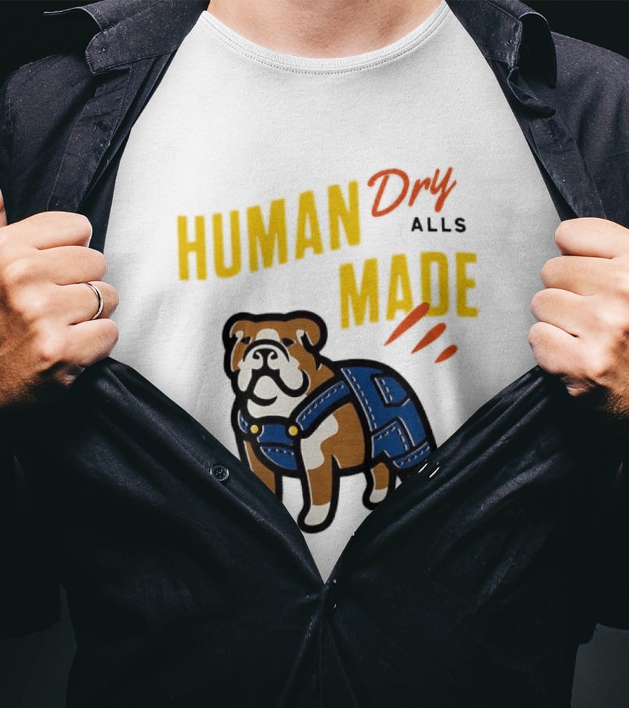 Human Made Dry Alls Bulldog In Overalls T-Shirt