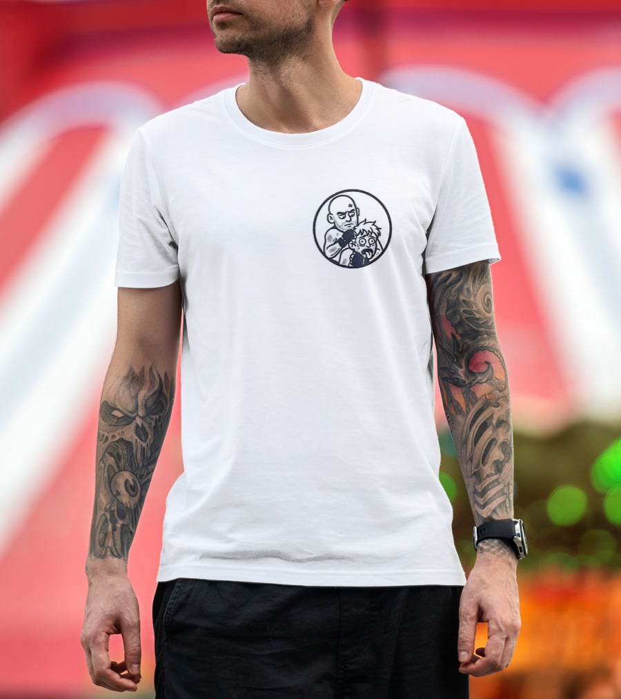 Let's Talk Now Please Don't Kill Me He Tapped He Begged Me Please Don't Kill Me Skull Roses Circle T-Shirt