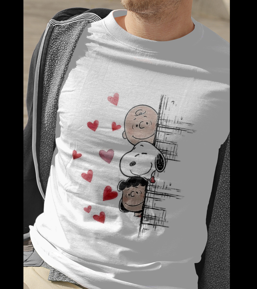 Snoopy Peanuts Friends Hearts Cuter Than Cupid Valentine's Day T-Shirt