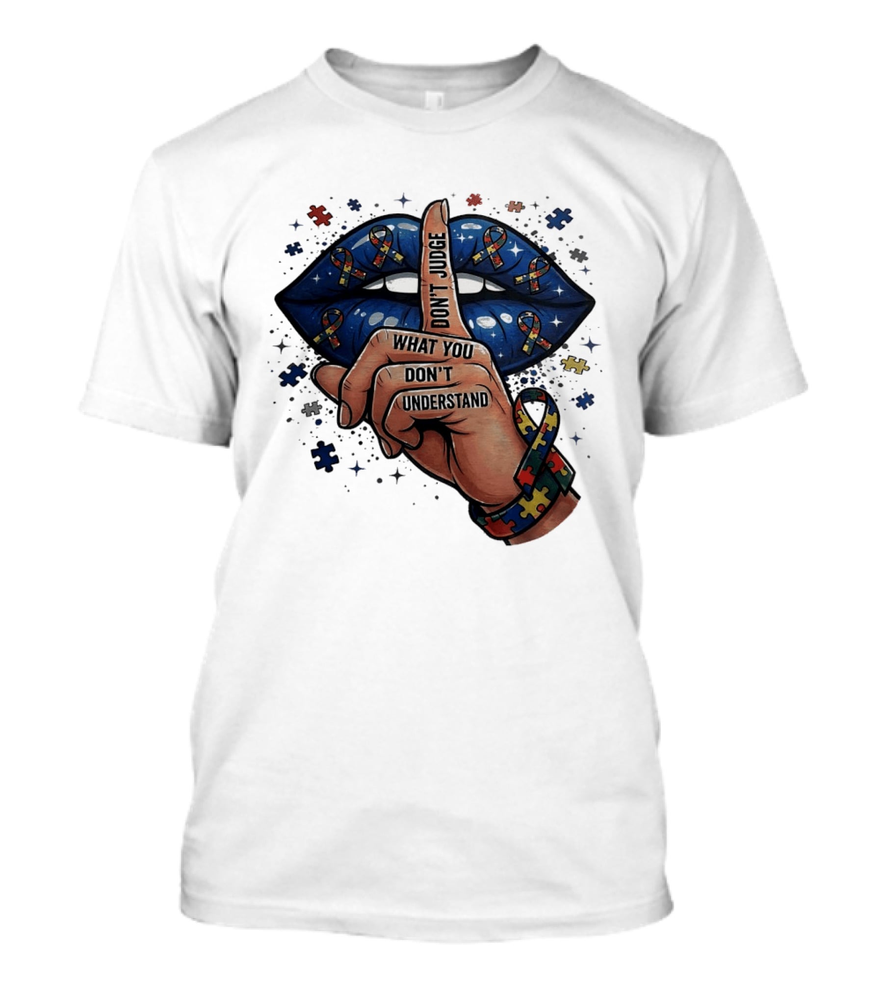 Puzzle Pieces Don't Judge What You Don't Understand Autism Awareness T-Shirt