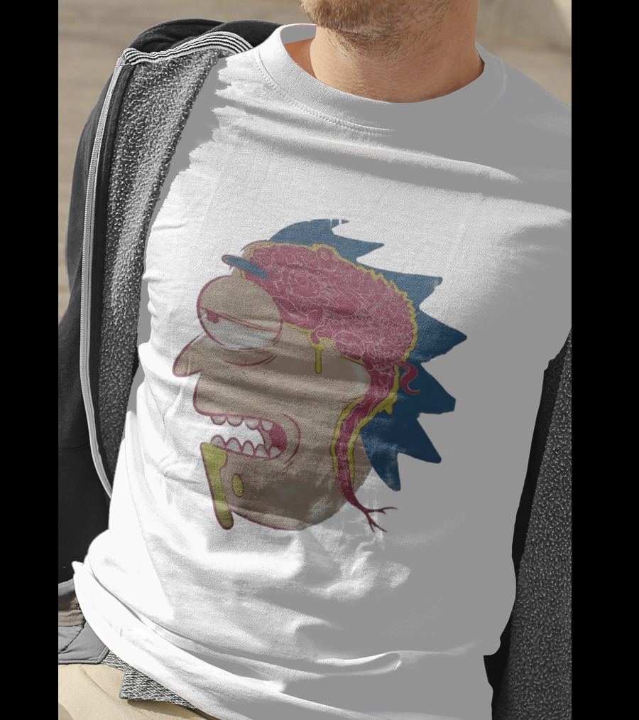 Morty Head Horror Brain Exposure Rick And Morty T-Shirt