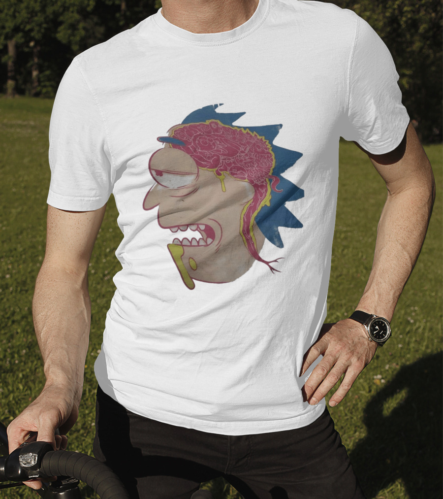 Morty Head Horror Brain Exposure Rick And Morty T-Shirt