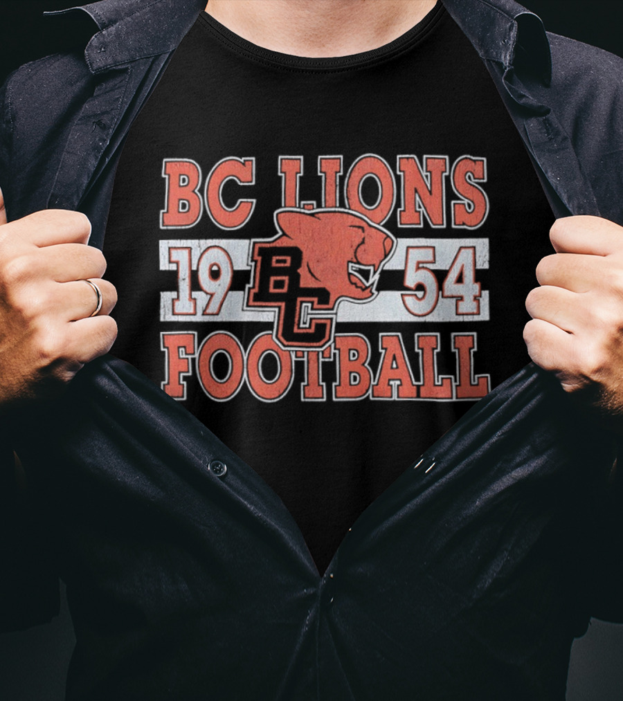 BC Lions Football 1954 Retro Style Compilation T-Shirt