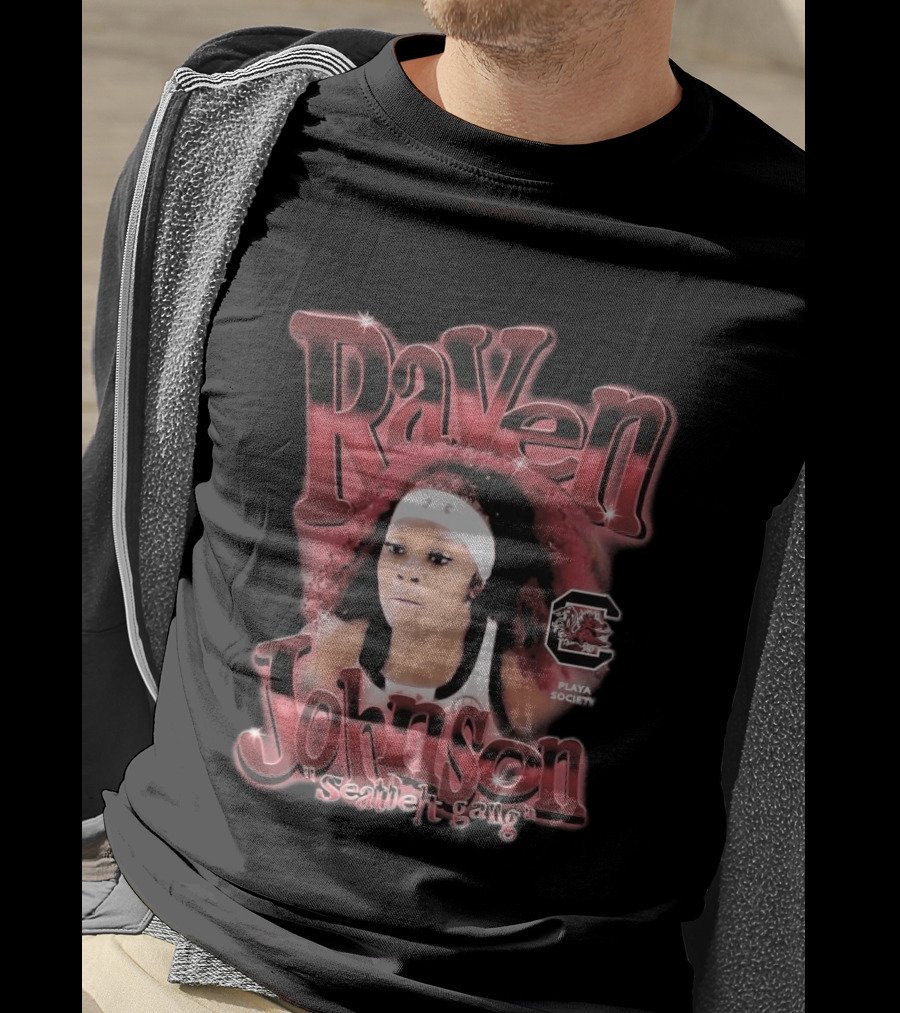 Raven Johnson Seatbelt Gang Playa Society USC Gamecocks T-Shirt