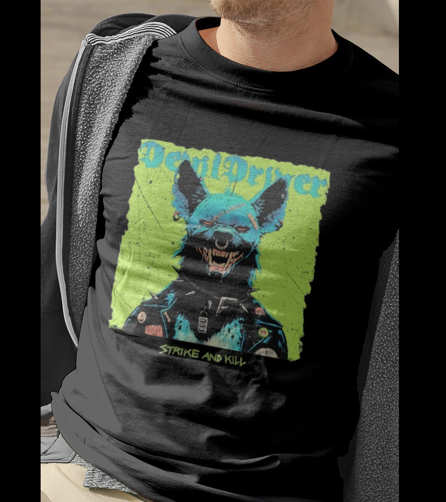 DevilDriver 2026 Strike And Kill Blue Canine With Punk Jacket T-Shirt