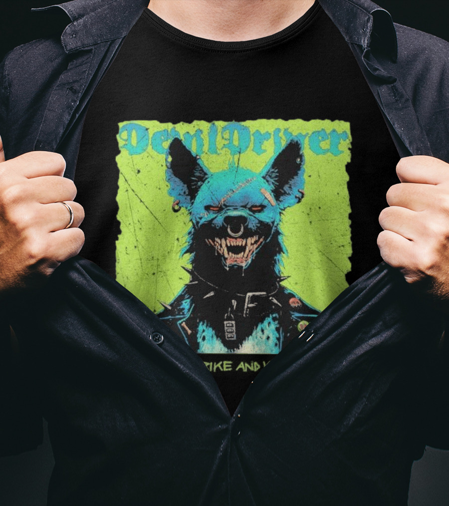 DevilDriver 2026 Strike And Kill Blue Canine With Punk Jacket T-Shirt