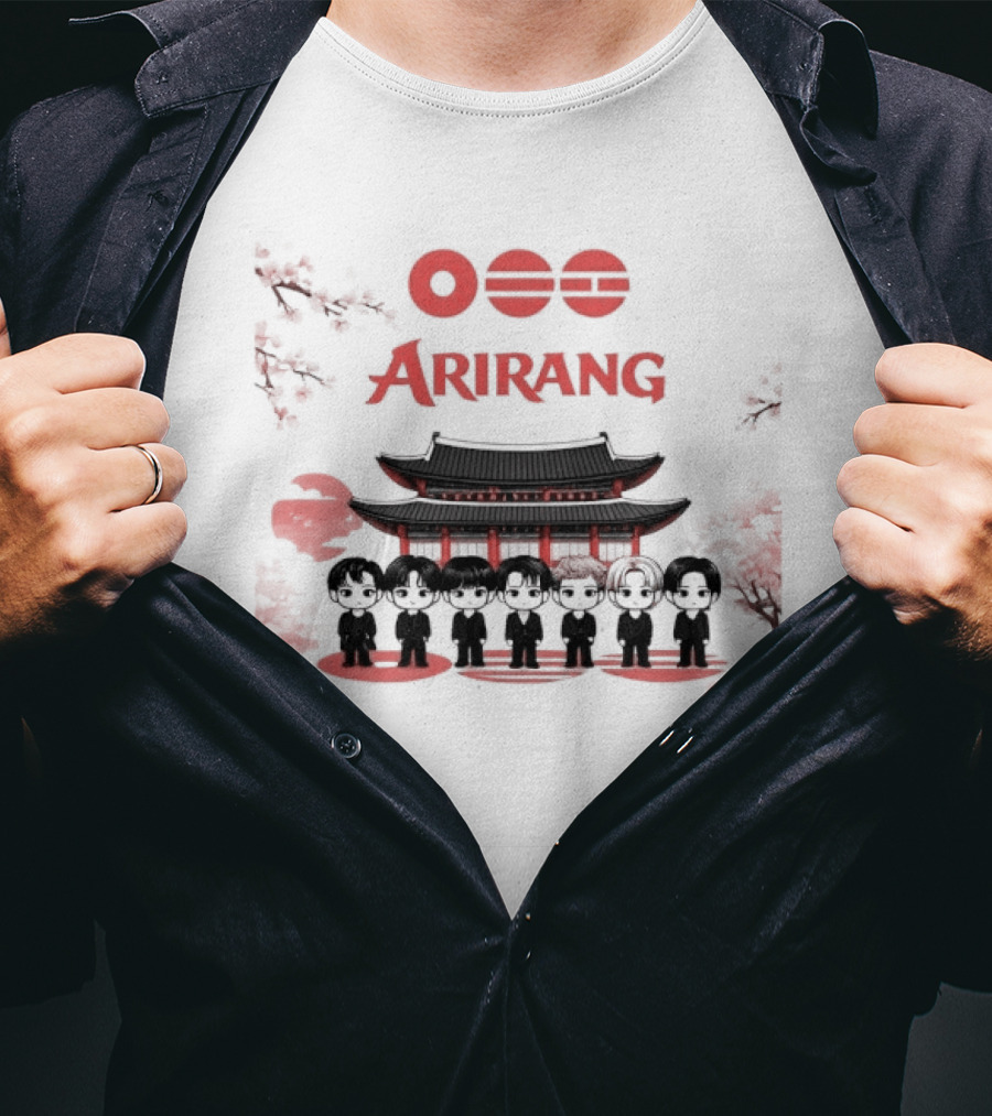 BTS Arirang World Tour 2026 Bangtan Idol Concert Palace Silhouette And Crowd T-Shirt