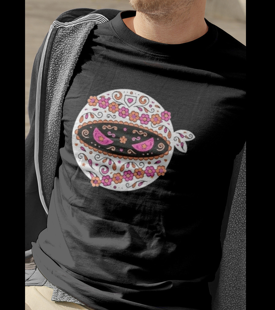 Dia De Los Muertos San Diego Padres Pitching Ninja Baseball Skull Floral T-Shirt