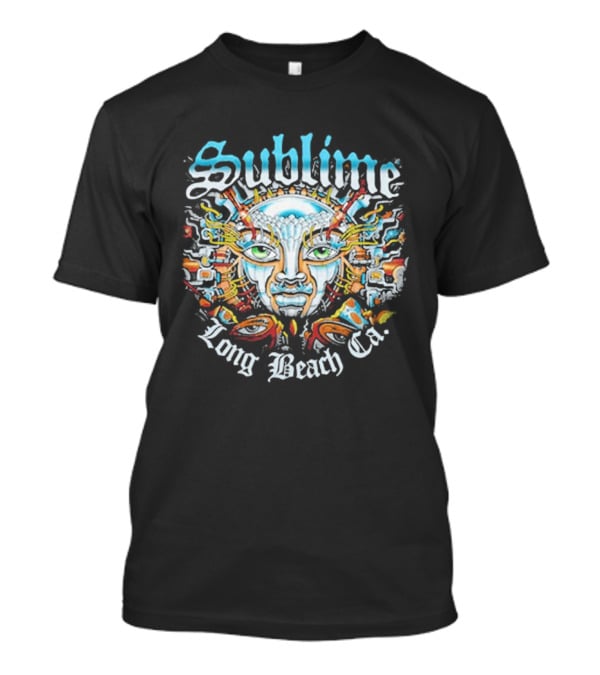 Sublime Long Beach CA Psychedelic Sunburst Face T-Shirt