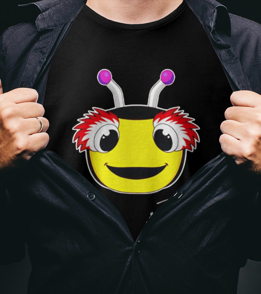 Tampa Bay Lightning Thunderbug Mascot Yellow Face Cartoon T-Shirt