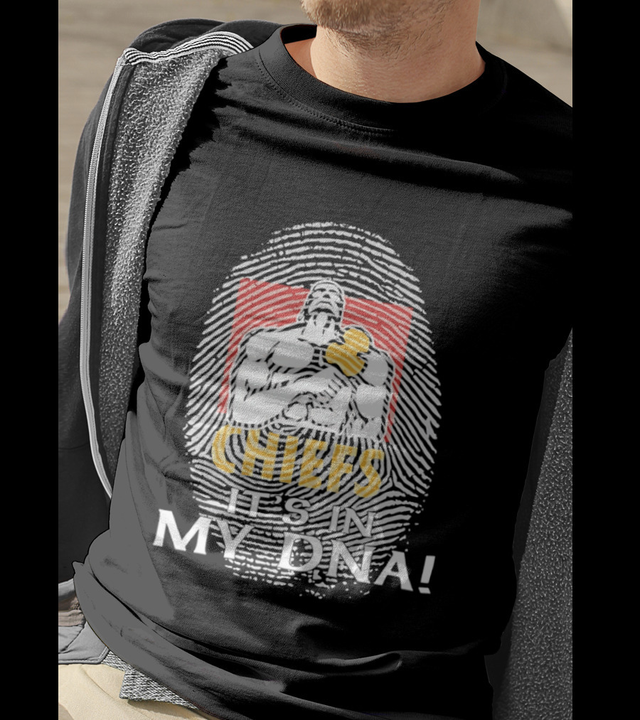 Gallagher Chiefs Football It's In My DNA Fingerprint 2026 T-Shirt