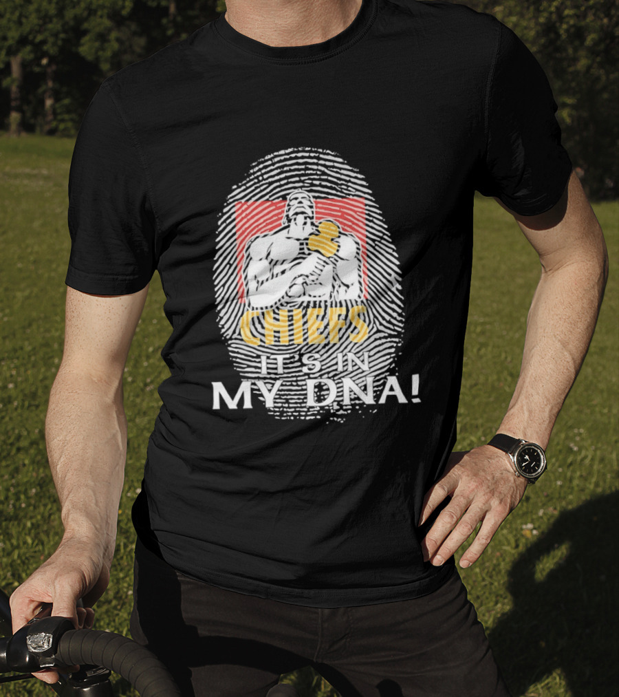 Gallagher Chiefs Football It's In My DNA Fingerprint 2026 T-Shirt