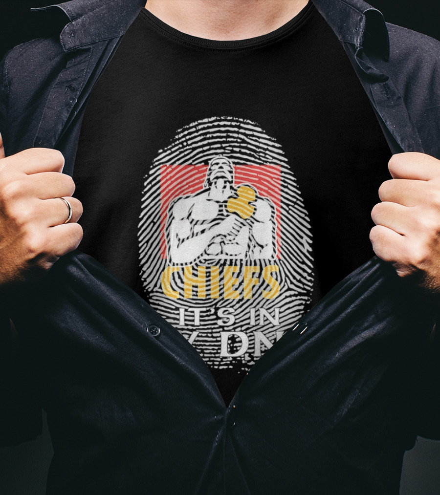 Gallagher Chiefs Football It's In My DNA Fingerprint 2026 T-Shirt
