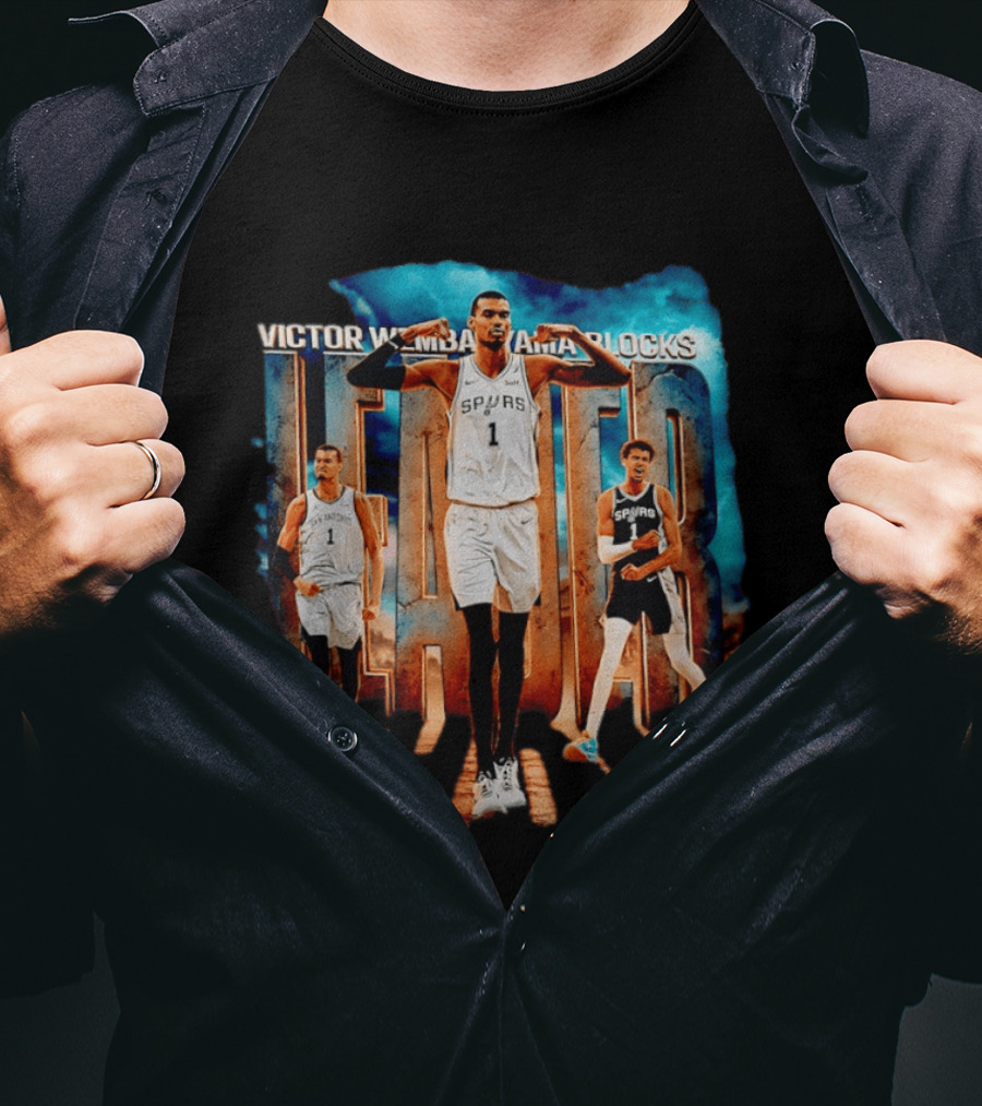 Victor Wembanyama San Antonio Spurs Blocks Leader T-Shirt