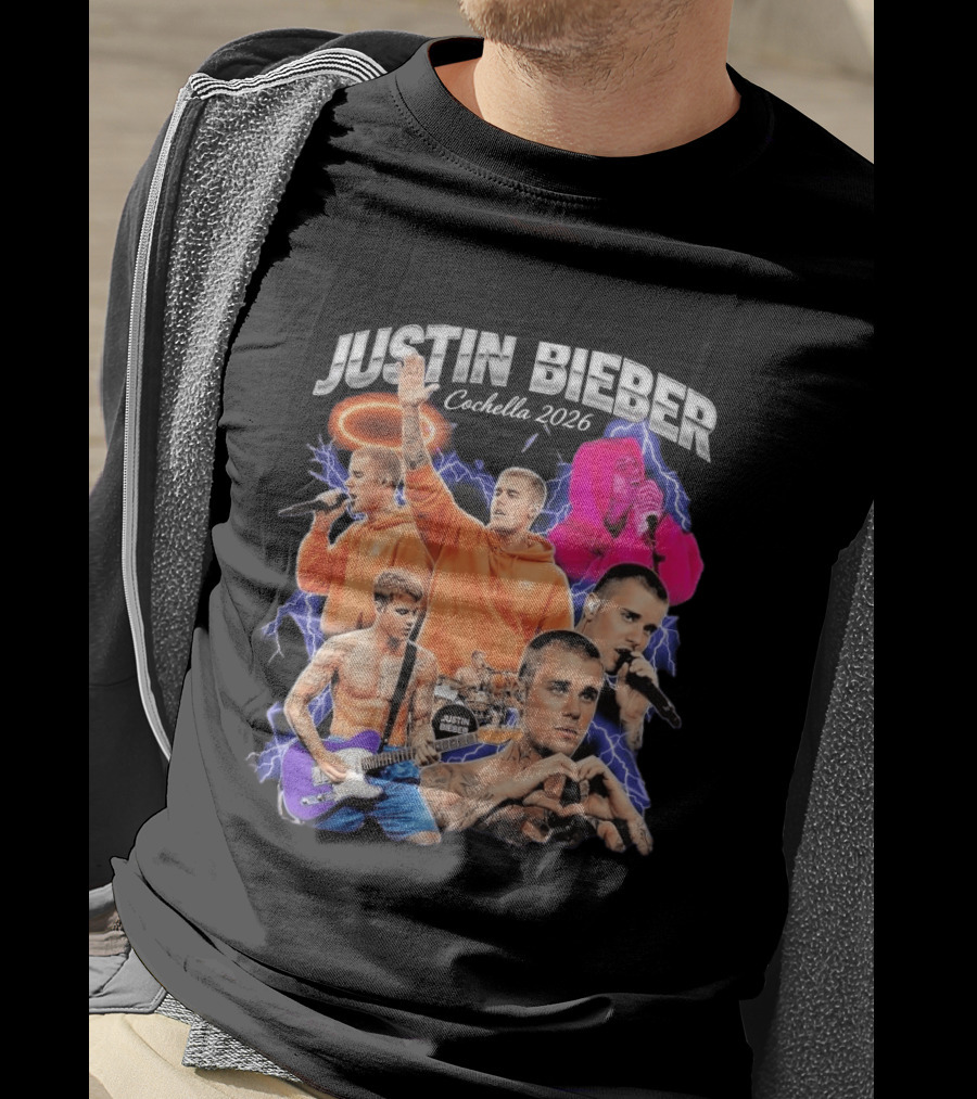 Justin Bieber Coachella 2026 Performance Collage T-Shirt