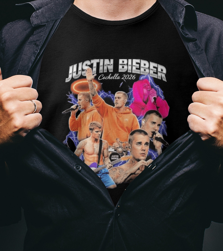Justin Bieber Coachella 2026 Performance Collage T-Shirt