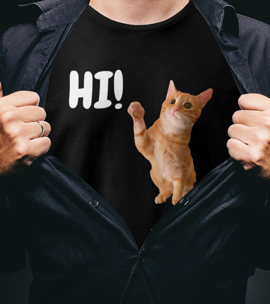 Cat Dandy Hi Paw Wave T-Shirt