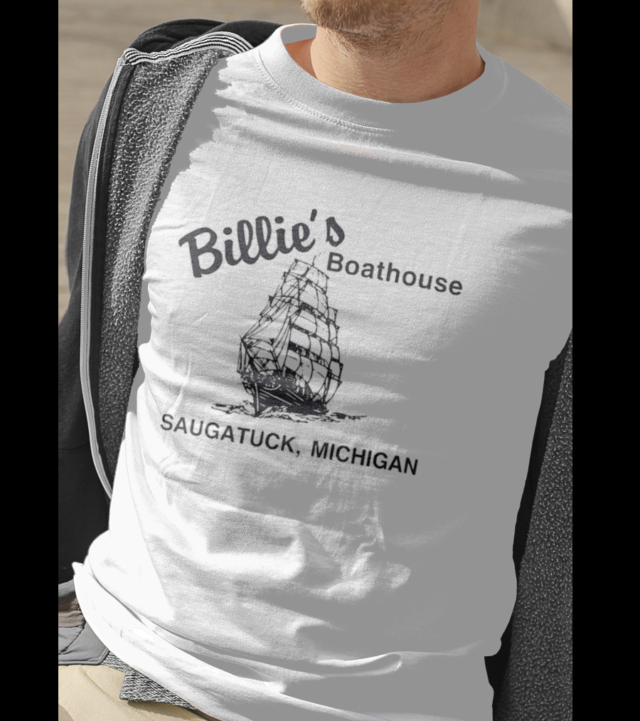 Billie's Boathouse Saugatuck Michigan Nautical Ship T-Shirt