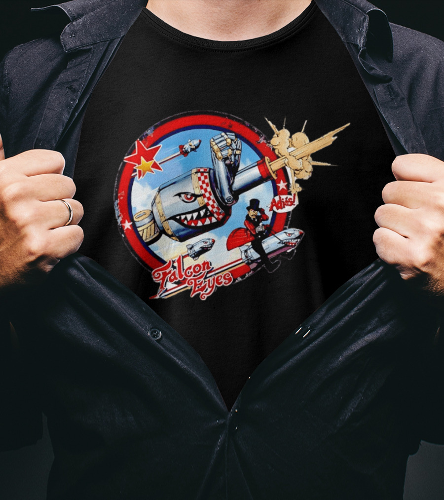 Falcon Eyes WWII Fighter Jet Adios Rocket Punch Action T-Shirt