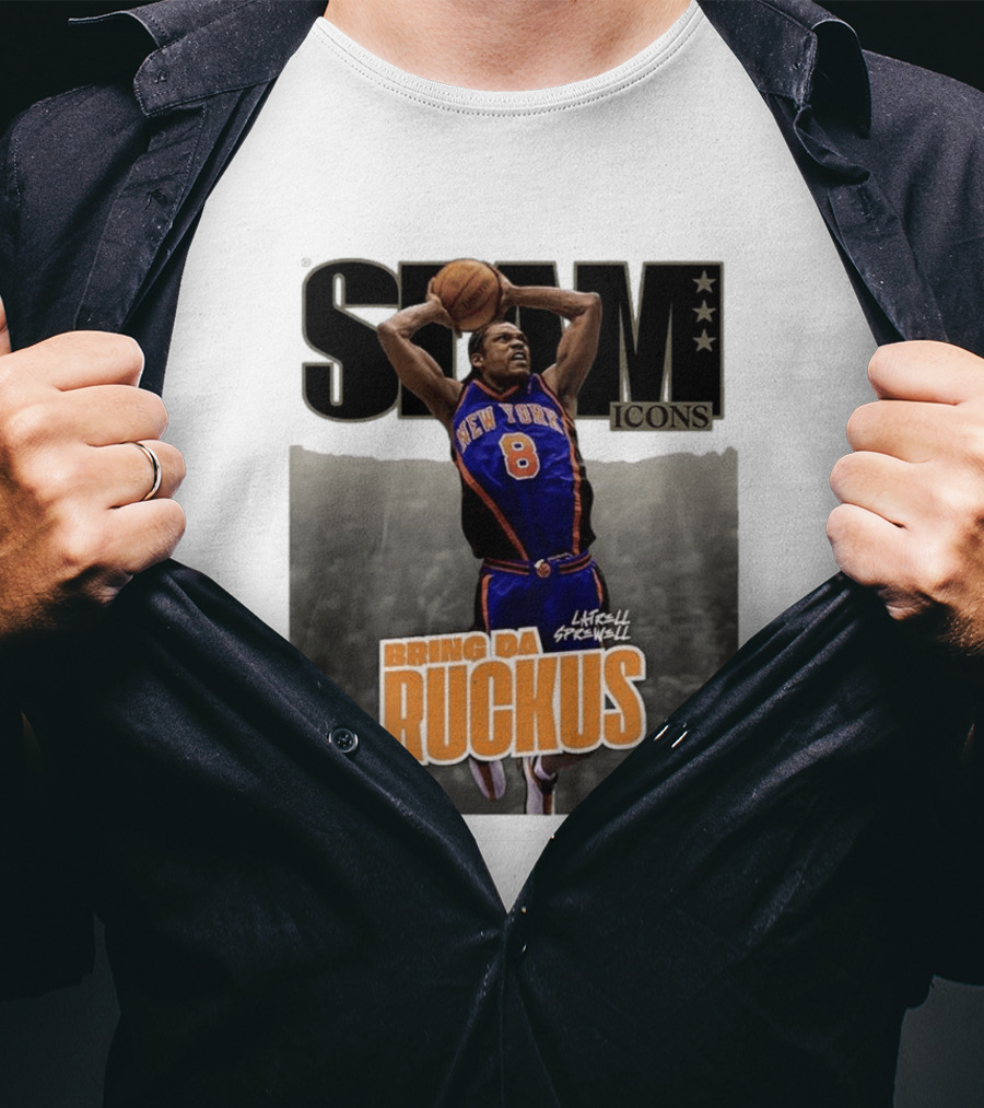 Slam Icons Latrell Sprewell Bring Da Ruckus New York Knicks T-Shirt