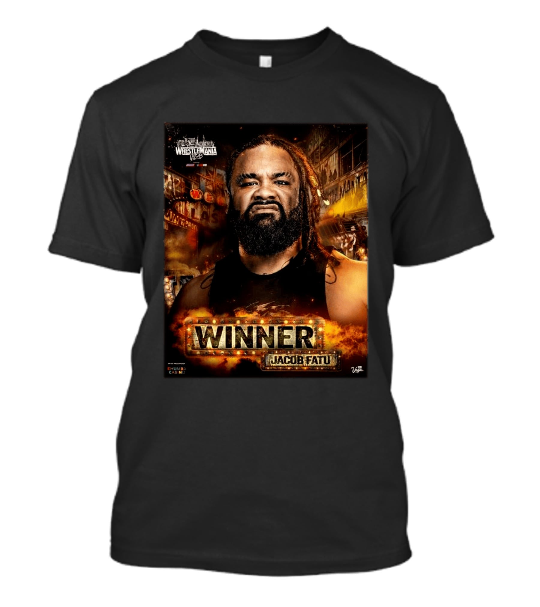 WrestleMania 42 Winner Jacob Fatu WWE 2026 Las Vegas T-Shirt