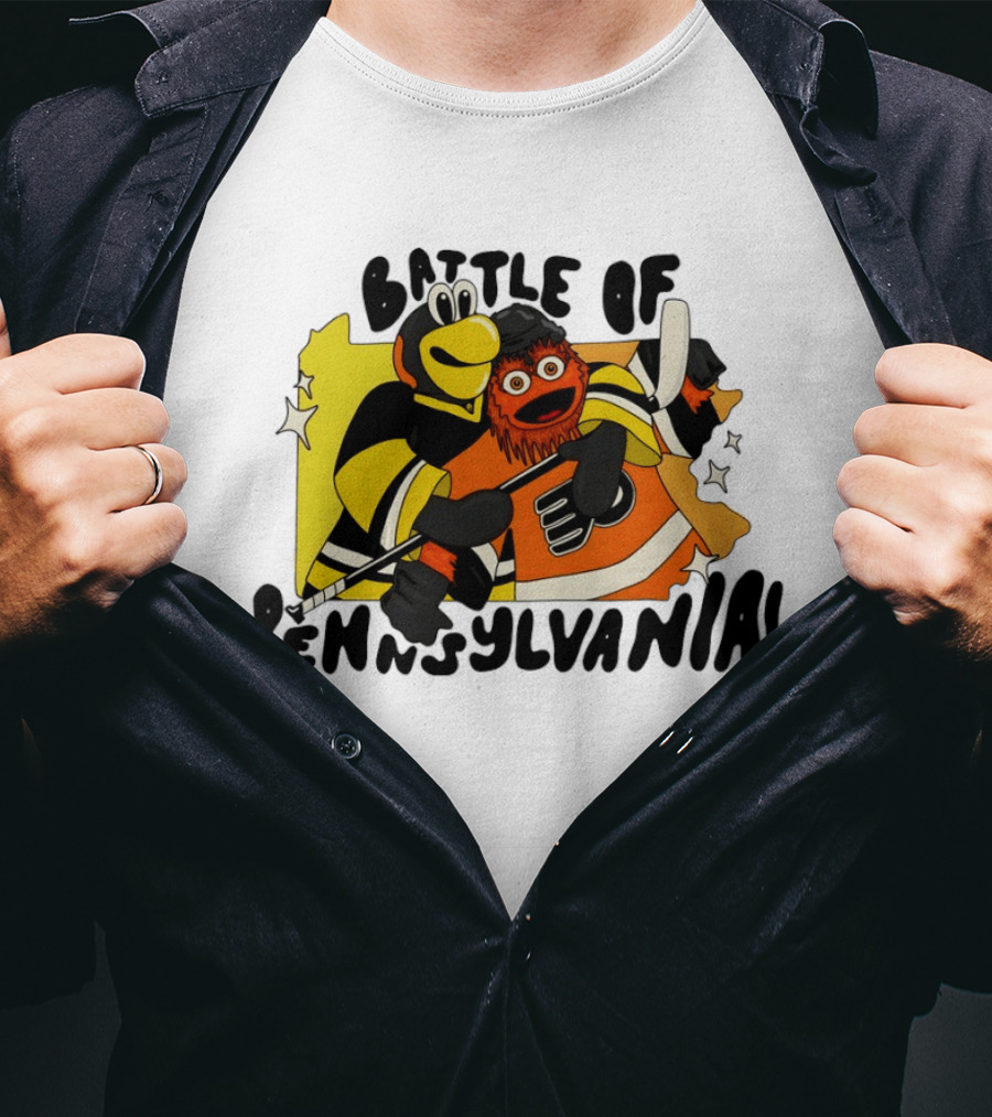 Pittsburgh Penguins Philadelphia Flyers Battle Of Pennsylvania Hug T-Shirt