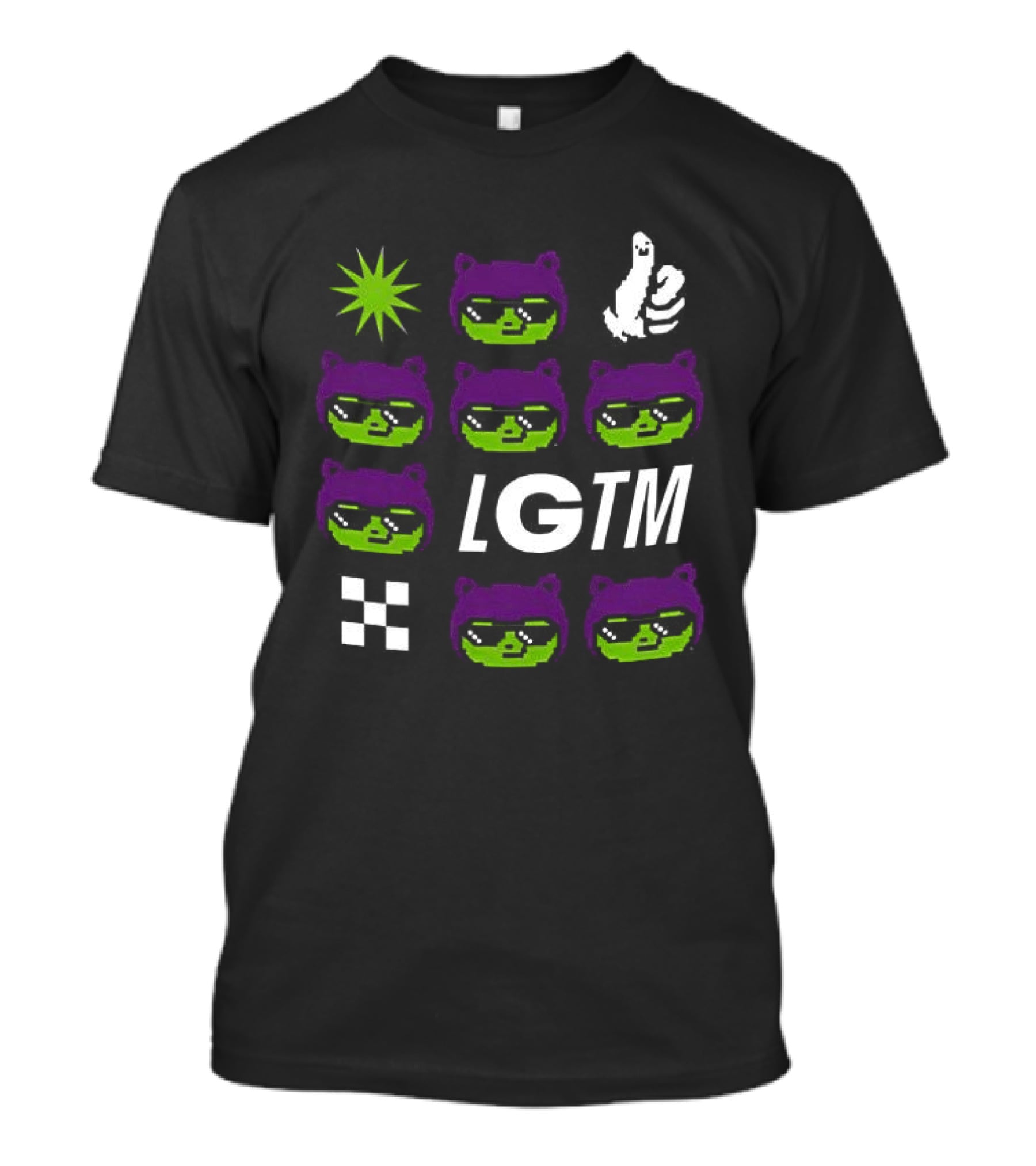 LGTM Grand Prix Green Faces And Thumbs Up T-Shirt