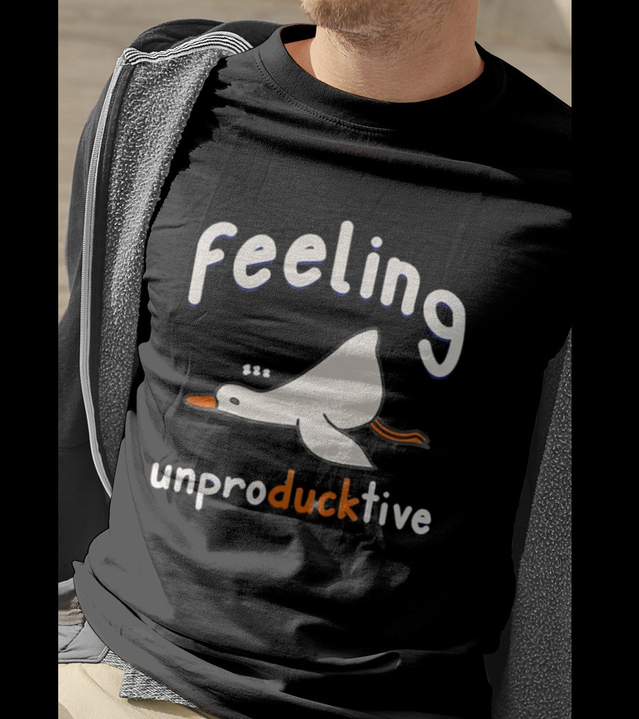 Feeling UnproDUCKtive Funny Sleeping Duck T-Shirt