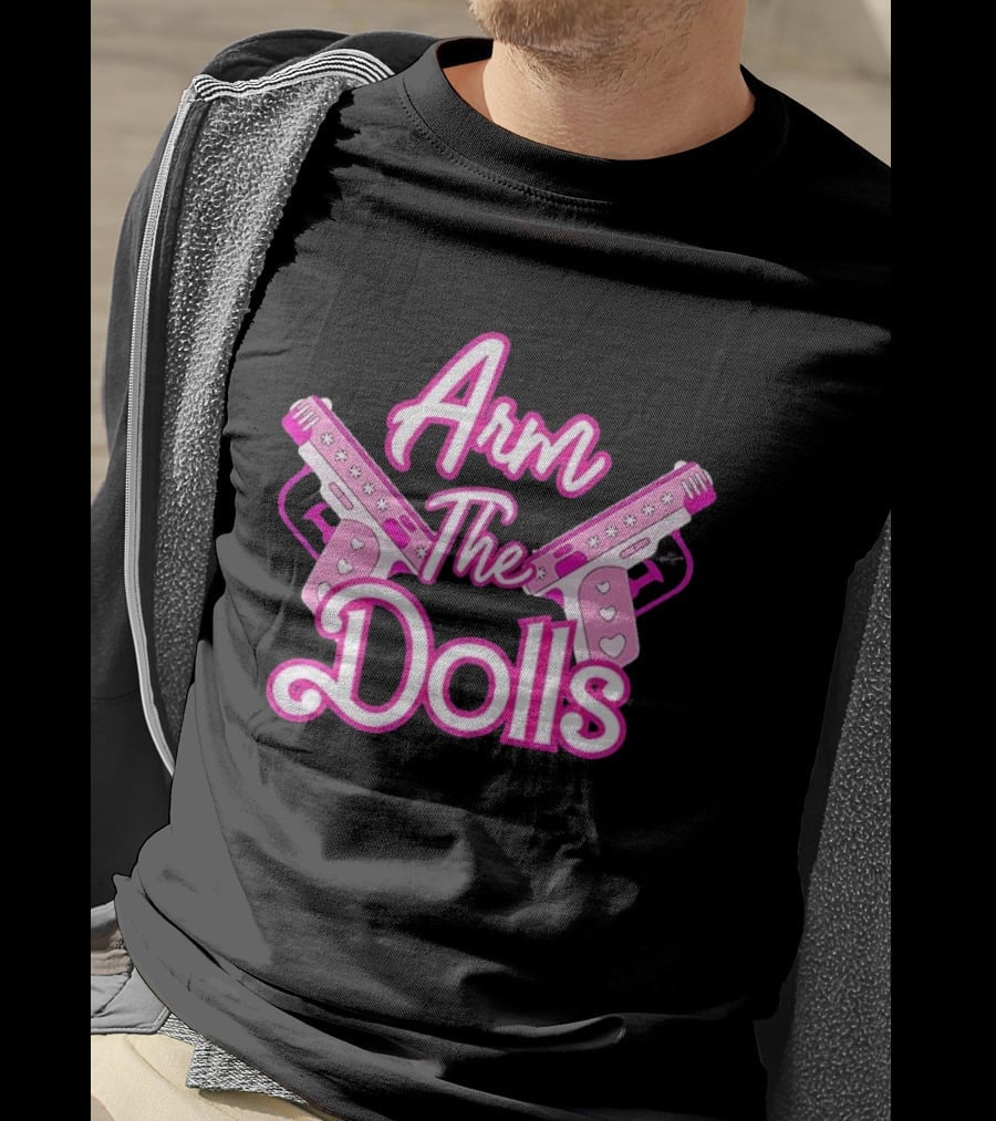 Arm The Dolls Pink Heart Guns T-Shirt
