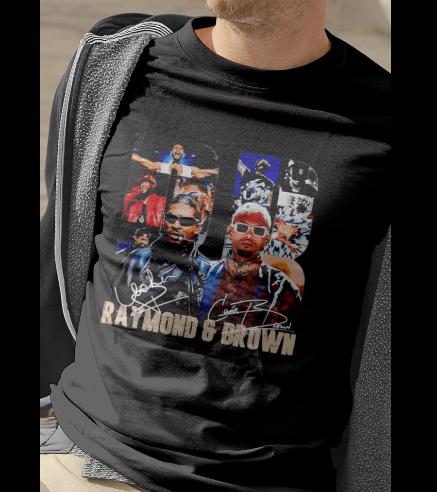 Usher Raymond Chris Brown Raymond And Brown Tour Signatures Sunglasses T-Shirt