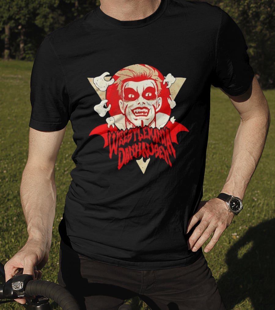 WrestleMania Danhausen WWE Curse Vampire Face Triangle T-Shirt